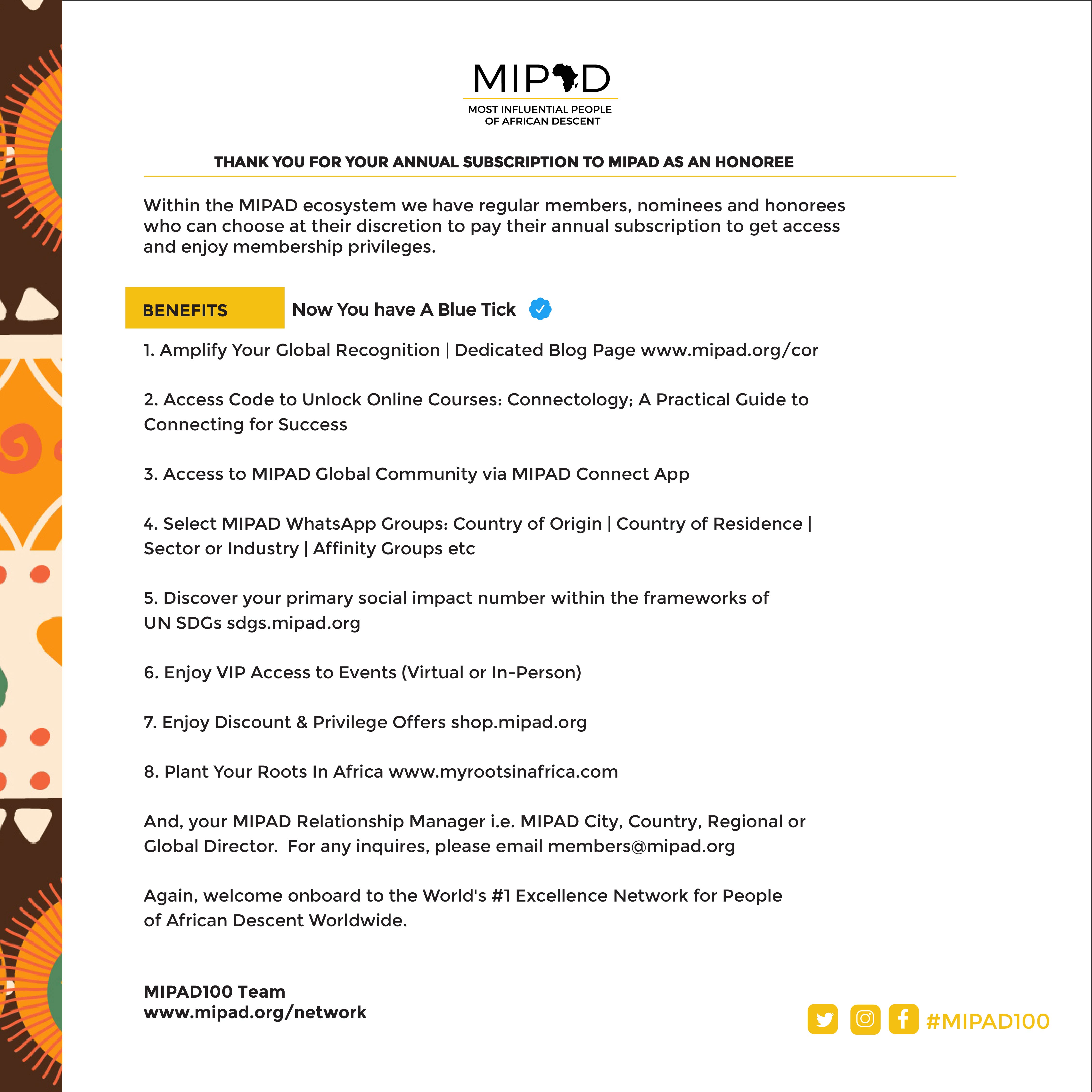 MIPAD Benefits